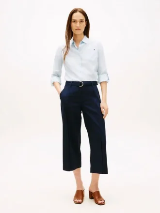Pantaloni chino a gamba larga con cintura
