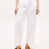Pantaloni chino a zampa in twill a pieghe