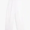 Pantaloni chino a zampa in twill a pieghe