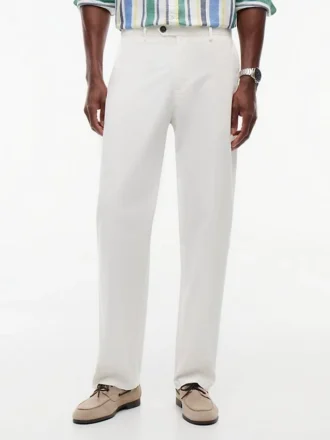 Pantaloni chino in gabardine elasticizzata tinti in capo New York Label Pantaloni chino in gabardine elasticizzata tinti in capo New York Label