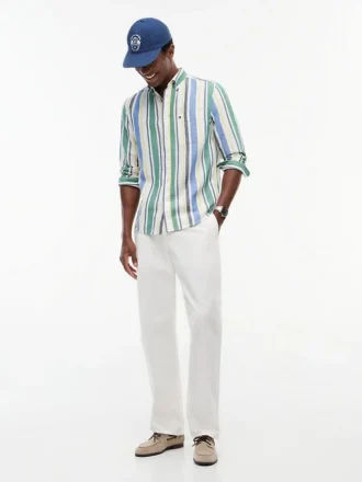 Pantaloni chino in gabardine elasticizzata tinti in capo New York Label Pantaloni chino in gabardine elasticizzata tinti in capo New York Label