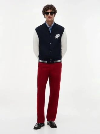 Pantaloni chino in gabardine elasticizzata tinti in capo New York Label