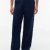 Pantaloni chino utility in misto cotone-lino