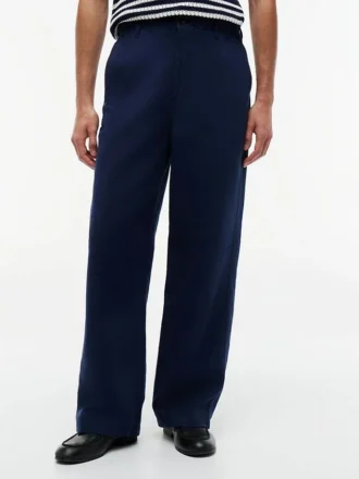 Pantaloni chino utility in misto cotone-lino Pantaloni chino utility in misto cotone-lino