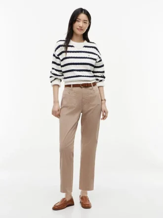 Pantaloni con tasche in cotone elasticizzato