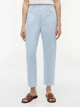 Pantaloni con tasche in cotone elasticizzato