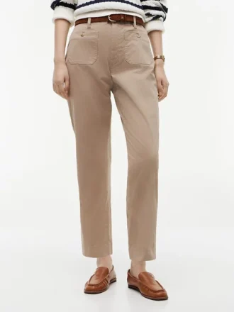 Pantaloni con tasche in cotone elasticizzato
