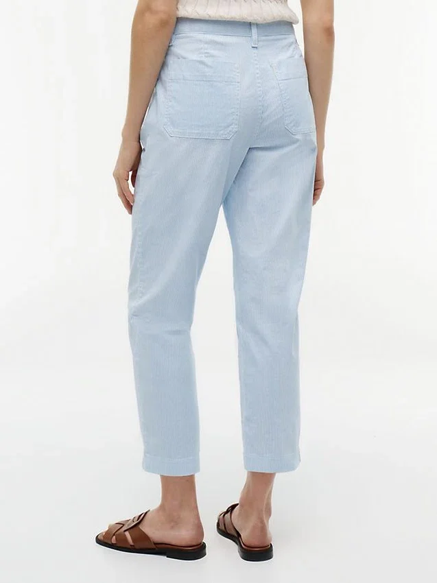 Pantaloni con tasche in cotone elasticizzato Pantaloni con tasche in cotone elasticizzato