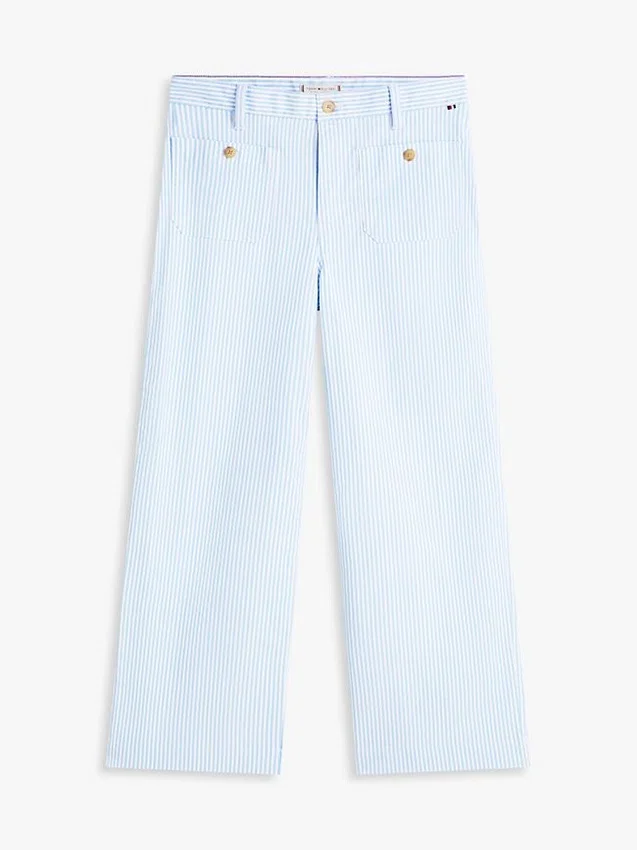 Pantaloni con tasche in cotone elasticizzato Pantaloni con tasche in cotone elasticizzato