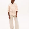 Pantaloni da bambino in cotone fiammato