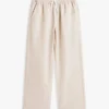 Pantaloni da bambino in cotone fiammato