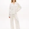 Pantaloni da notte in jersey con stampa floreale Pantaloni da notte in jersey con stampa floreale