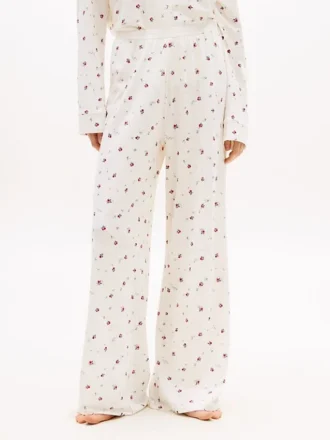 Pantaloni da notte in jersey con stampa floreale
