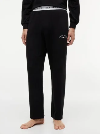 Pantaloni da notte in piqué con logo Hilfiger