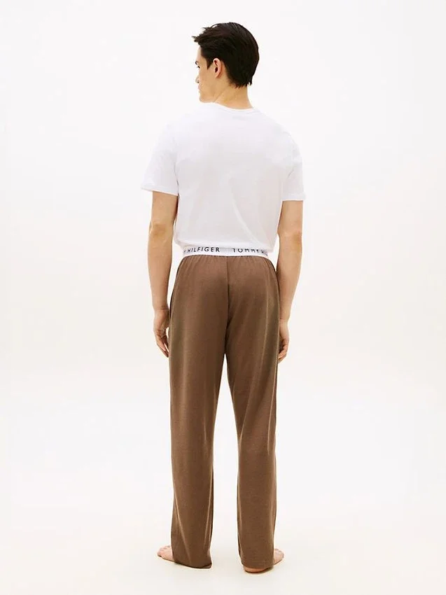 Pantaloni da notte in piqué con logo Hilfiger Pantaloni da notte in piqué con logo Hilfiger