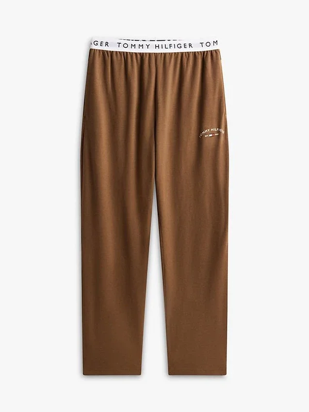 Pantaloni da notte in piqué con logo Hilfiger Pantaloni da notte in piqué con logo Hilfiger
