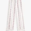 Pantaloni da notte in popeline a righe Pantaloni da notte in popeline a righe