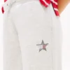 Pantaloni della tuta da bambino con logo a stella in strass Pantaloni della tuta da bambino con logo a stella in strass