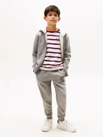 Pantaloni della tuta in felpa spazzolata da college per bambini