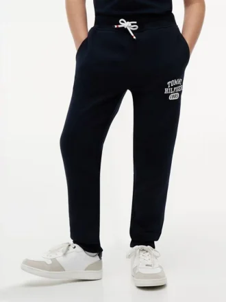 Pantaloni della tuta in felpa spazzolata da college per bambini
