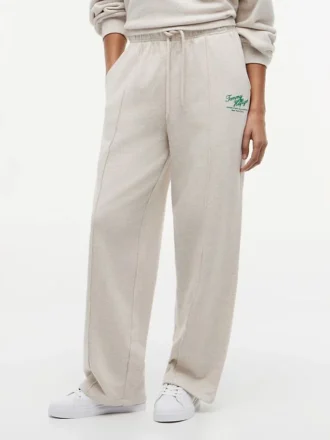 Pantaloni della tuta in spugna con logo script dal taglio morbido
