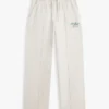 Pantaloni della tuta in spugna con logo script dal taglio morbido Pantaloni della tuta in spugna con logo script dal taglio morbido