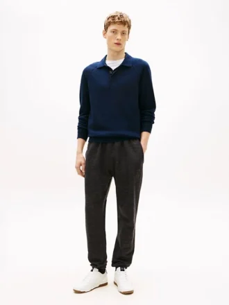 Pantaloni della tuta melange con logo Hilfiger Crest