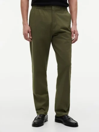 Pantaloni Dobby con elastico in vita