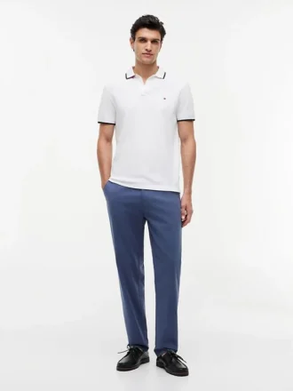 Pantaloni Dobby con elastico in vita