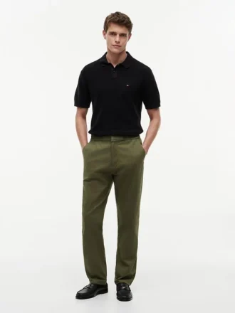 Pantaloni Dobby con elastico in vita
