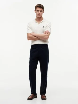 Pantaloni Dobby con elastico in vita Pantaloni Dobby con elastico in vita