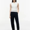 Pantaloni elasticizzati in misto lino e cotone Pantaloni elasticizzati in misto lino e cotone