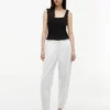 Pantaloni elasticizzati in misto lino e cotone Pantaloni elasticizzati in misto lino e cotone