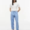Pantaloni elasticizzati in misto lino e cotone Pantaloni elasticizzati in misto lino e cotone
