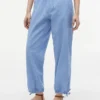 Pantaloni elasticizzati in misto lino e cotone Pantaloni elasticizzati in misto lino e cotone