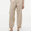 Pantaloni elasticizzati in misto lino e cotone Pantaloni elasticizzati in misto lino e cotone