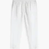 Pantaloni elasticizzati in misto lino e cotone Pantaloni elasticizzati in misto lino e cotone