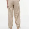 Pantaloni elasticizzati in misto lino e cotone Pantaloni elasticizzati in misto lino e cotone