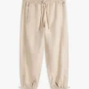 Pantaloni elasticizzati in misto lino e cotone Pantaloni elasticizzati in misto lino e cotone