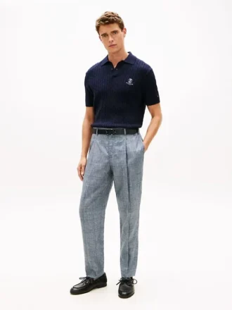 Pantaloni in lino Glen Plaid New York Label Pantaloni in lino Glen Plaid New York Label