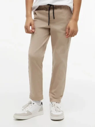 Pantaloni in popeline elasticizzato Paper-Touch per bambini