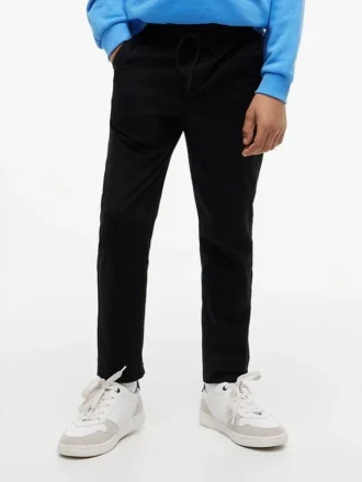 Pantaloni in popeline elasticizzato Paper-Touch per bambini
