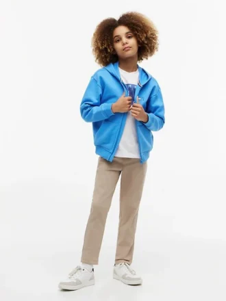 Pantaloni in popeline elasticizzato Paper-Touch per bambini