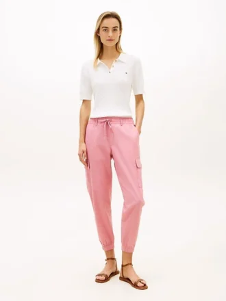 Pantaloni jogger cargo in cotone elasticizzato