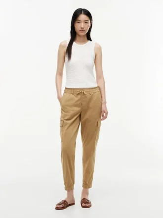 Pantaloni jogger cargo in cotone elasticizzato