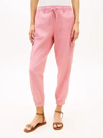 Pantaloni jogger cargo in cotone elasticizzato