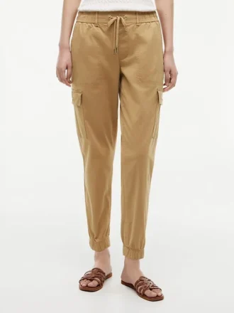 Pantaloni jogger cargo in cotone elasticizzato