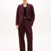 Pantaloni larghi a gamba dritta in misto lana Pantaloni larghi a gamba dritta in misto lana