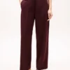 Pantaloni larghi a gamba dritta in misto lana Pantaloni larghi a gamba dritta in misto lana