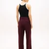 Pantaloni larghi a gamba dritta in misto lana Pantaloni larghi a gamba dritta in misto lana